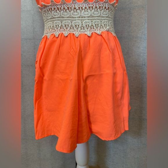 Live 4 Truth Orange Spaghetti Strap Short Jumpsuit Women's Size M BWT - Picture 7 of 12